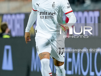 Noah Okafor of AC Milan during the Serie A Enilive match between ACF Fiorentina and AC Milan at Stadio Artemio Franchi on October 06, 2024 i...