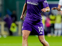 Albert Gudmundsson of ACF Fiorentina during the Serie A Enilive match between ACF Fiorentina and AC Milan at Stadio Artemio Franchi on Octob...