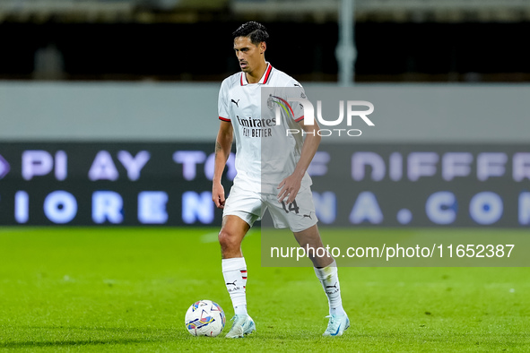 Tijjani Reijnders of AC Milan during the Serie A Enilive match between ACF Fiorentina and AC Milan at Stadio Artemio Franchi on October 06,...