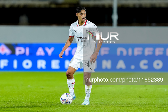 Tijjani Reijnders of AC Milan during the Serie A Enilive match between ACF Fiorentina and AC Milan at Stadio Artemio Franchi on October 06,...