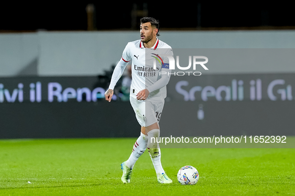 Theo Hernandez of AC Milan during the Serie A Enilive match between ACF Fiorentina and AC Milan at Stadio Artemio Franchi on October 06, 202...