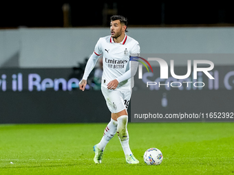 Theo Hernandez of AC Milan during the Serie A Enilive match between ACF Fiorentina and AC Milan at Stadio Artemio Franchi on October 06, 202...