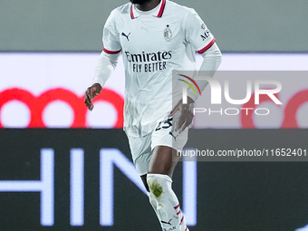 Fikayo Tomori of AC Milan during the Serie A Enilive match between ACF Fiorentina and AC Milan at Stadio Artemio Franchi on October 06, 2024...