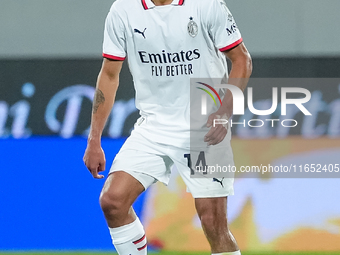 Tijjani Reijnders of AC Milan during the Serie A Enilive match between ACF Fiorentina and AC Milan at Stadio Artemio Franchi on October 06,...