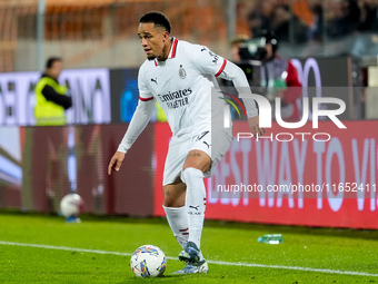 Noah Okafor of AC Milan during the Serie A Enilive match between ACF Fiorentina and AC Milan at Stadio Artemio Franchi on October 06, 2024 i...