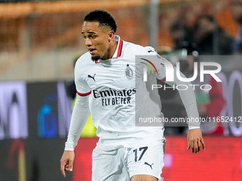 Noah Okafor of AC Milan during the Serie A Enilive match between ACF Fiorentina and AC Milan at Stadio Artemio Franchi on October 06, 2024 i...