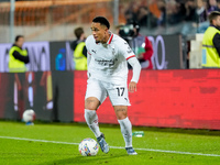 Noah Okafor of AC Milan during the Serie A Enilive match between ACF Fiorentina and AC Milan at Stadio Artemio Franchi on October 06, 2024 i...