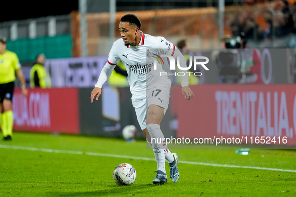 Noah Okafor of AC Milan during the Serie A Enilive match between ACF Fiorentina and AC Milan at Stadio Artemio Franchi on October 06, 2024 i...