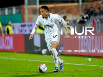 Noah Okafor of AC Milan during the Serie A Enilive match between ACF Fiorentina and AC Milan at Stadio Artemio Franchi on October 06, 2024 i...