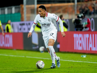 Noah Okafor of AC Milan during the Serie A Enilive match between ACF Fiorentina and AC Milan at Stadio Artemio Franchi on October 06, 2024 i...