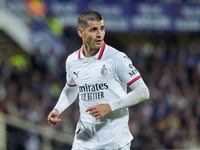 Alvaro Morata of AC Milan looks on during the Serie A Enilive match between ACF Fiorentina and AC Milan at Stadio Artemio Franchi on October...