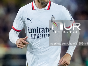 Alvaro Morata of AC Milan looks on during the Serie A Enilive match between ACF Fiorentina and AC Milan at Stadio Artemio Franchi on October...