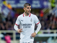 Alvaro Morata of AC Milan looks on during the Serie A Enilive match between ACF Fiorentina and AC Milan at Stadio Artemio Franchi on October...