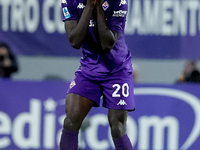 Moise Kean of ACF Fiorentina looks dejected during the Serie A Enilive match between ACF Fiorentina and AC Milan at Stadio Artemio Franchi o...