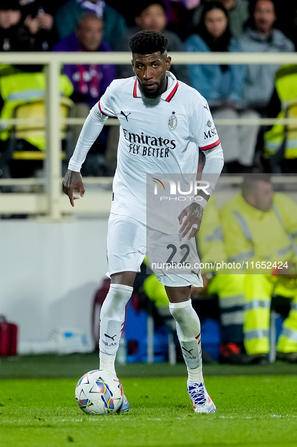 Emerson Royal of AC Milan during the Serie A Enilive match between ACF Fiorentina and AC Milan at Stadio Artemio Franchi on October 06, 2024...