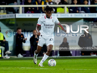 Samuel Chukwueze of AC Milan during the Serie A Enilive match between ACF Fiorentina and AC Milan at Stadio Artemio Franchi on October 06, 2...