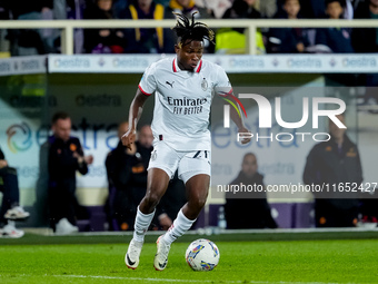 Samuel Chukwueze of AC Milan during the Serie A Enilive match between ACF Fiorentina and AC Milan at Stadio Artemio Franchi on October 06, 2...