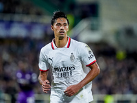 Tijjani Reijnders of AC Milan looks on during the Serie A Enilive match between ACF Fiorentina and AC Milan at Stadio Artemio Franchi on Oct...