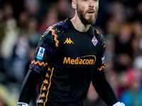 David De Gea of ACF Fiorentina looks on during the Serie A Enilive match between ACF Fiorentina and AC Milan at Stadio Artemio Franchi on Oc...