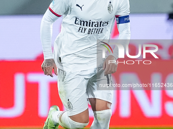 Theo Hernandez of AC Milan during the Serie A Enilive match between ACF Fiorentina and AC Milan at Stadio Artemio Franchi on October 06, 202...