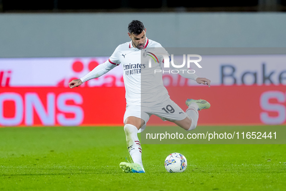 Theo Hernandez of AC Milan during the Serie A Enilive match between ACF Fiorentina and AC Milan at Stadio Artemio Franchi on October 06, 202...