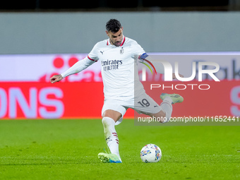 Theo Hernandez of AC Milan during the Serie A Enilive match between ACF Fiorentina and AC Milan at Stadio Artemio Franchi on October 06, 202...