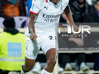 Samuel Chukwueze of AC Milan during the Serie A Enilive match between ACF Fiorentina and AC Milan at Stadio Artemio Franchi on October 06, 2...