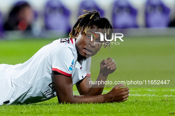 Samuel Chukwueze of AC Milan looks dejected during the Serie A Enilive match between ACF Fiorentina and AC Milan at Stadio Artemio Franchi o...