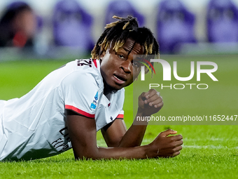 Samuel Chukwueze of AC Milan looks dejected during the Serie A Enilive match between ACF Fiorentina and AC Milan at Stadio Artemio Franchi o...