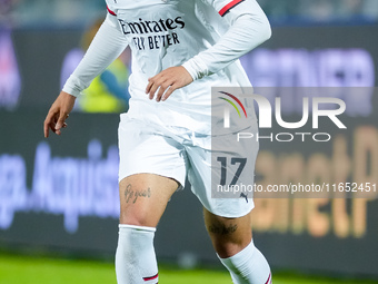 Noah Okafor of AC Milan during the Serie A Enilive match between ACF Fiorentina and AC Milan at Stadio Artemio Franchi on October 06, 2024 i...