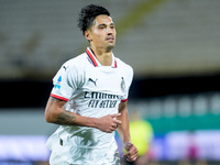 Tijjani Reijnders of AC Milan looks on during the Serie A Enilive match between ACF Fiorentina and AC Milan at Stadio Artemio Franchi on Oct...