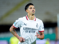 Tijjani Reijnders of AC Milan looks on during the Serie A Enilive match between ACF Fiorentina and AC Milan at Stadio Artemio Franchi on Oct...