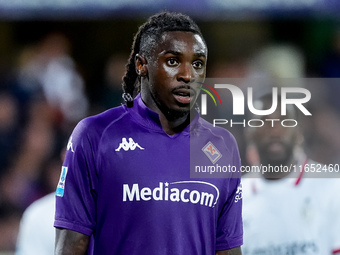 Moise Kean of ACF Fiorentina during the Serie A Enilive match between ACF Fiorentina and AC Milan at Stadio Artemio Franchi on October 06, 2...