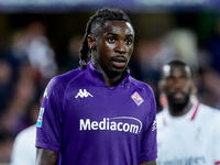 Moise Kean of ACF Fiorentina during the Serie A Enilive match between ACF Fiorentina and AC Milan at Stadio Artemio Franchi on October 06, 2...