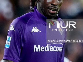 Moise Kean of ACF Fiorentina during the Serie A Enilive match between ACF Fiorentina and AC Milan at Stadio Artemio Franchi on October 06, 2...