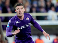 Robin Gosens of ACF Fiorentina looks on during the Serie A Enilive match between ACF Fiorentina and AC Milan at Stadio Artemio Franchi on Oc...