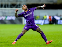 Dodo of ACF Fiorentina celebrates the victory during the Serie A Enilive match between ACF Fiorentina and AC Milan at Stadio Artemio Franchi...