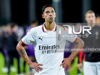 Tijjani Reijnders of AC Milan looks dejected during the Serie A Enilive match between ACF Fiorentina and AC Milan at Stadio Artemio Franchi...