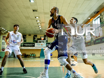 Tomasz Nowakowski participates in a Polish 2nd Division game between Young Slask Wroclaw and Pogon in Wroclaw, Poland, on October 9, 2024. (