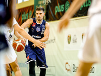 Tomasz Prostak participates in a Polish 2nd Division game between Young Slask Wroclaw and Pogon in Wroclaw, Poland, on October 9, 2024. (