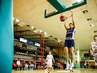 Jakub Sadowski participates in a Polish 2nd Division game between Young Slask Wroclaw and Pogon in Wroclaw, Poland, on October 9, 2024. (