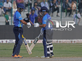 Players are in action during the Legends League Cricket T20 match between Toyam Hyderabad and Southern Superstars at the Bakshi Stadium in S...