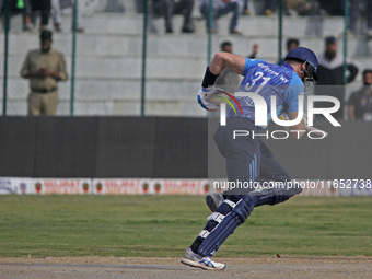 Martin Guptill of Southern Superstars bats during the Legends League Cricket T20 match between Toyam Hyderabad and Southern Superstars at th...