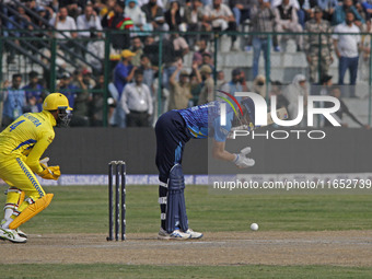 Martin Guptill of Southern Superstars bats during the Legends League Cricket T20 match between Toyam Hyderabad and Southern Superstars at th...