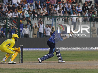 Martin Guptill of Southern Superstars bats during the Legends League Cricket T20 match between Toyam Hyderabad and Southern Superstars at th...