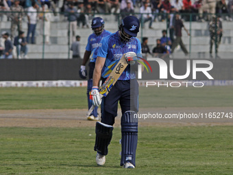 Martin Guptill of Southern Superstars reacts after being dismissed during the Legends League Cricket T20 match between Toyam Hyderabad and S...