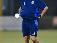 Head coach Marquez Lopez of the Qatar national team attends a training session at Aspire Academy in Doha, Qatar, on October 9, 2024, ahead o...