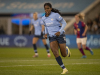 Khadija Shaw #21 of Manchester City W.F.C. participates in the UEFA Women's Champions League Group D match between Manchester City and FC Ba...