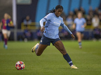 Khadija Shaw #21 of Manchester City W.F.C. participates in the UEFA Women's Champions League Group D match between Manchester City and FC Ba...