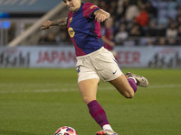 Mapi Maria Leon #4 of FC Barcelona participates in the UEFA Women's Champions League Group D match between Manchester City and FC Barcelona...